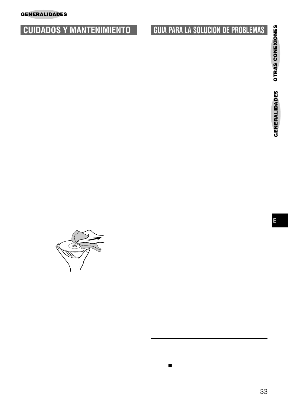 Cuidados y mantenimiento, Guia para la solucion de problemas | Aiwa NSX-DS8 User Manual | Page 67 / 101