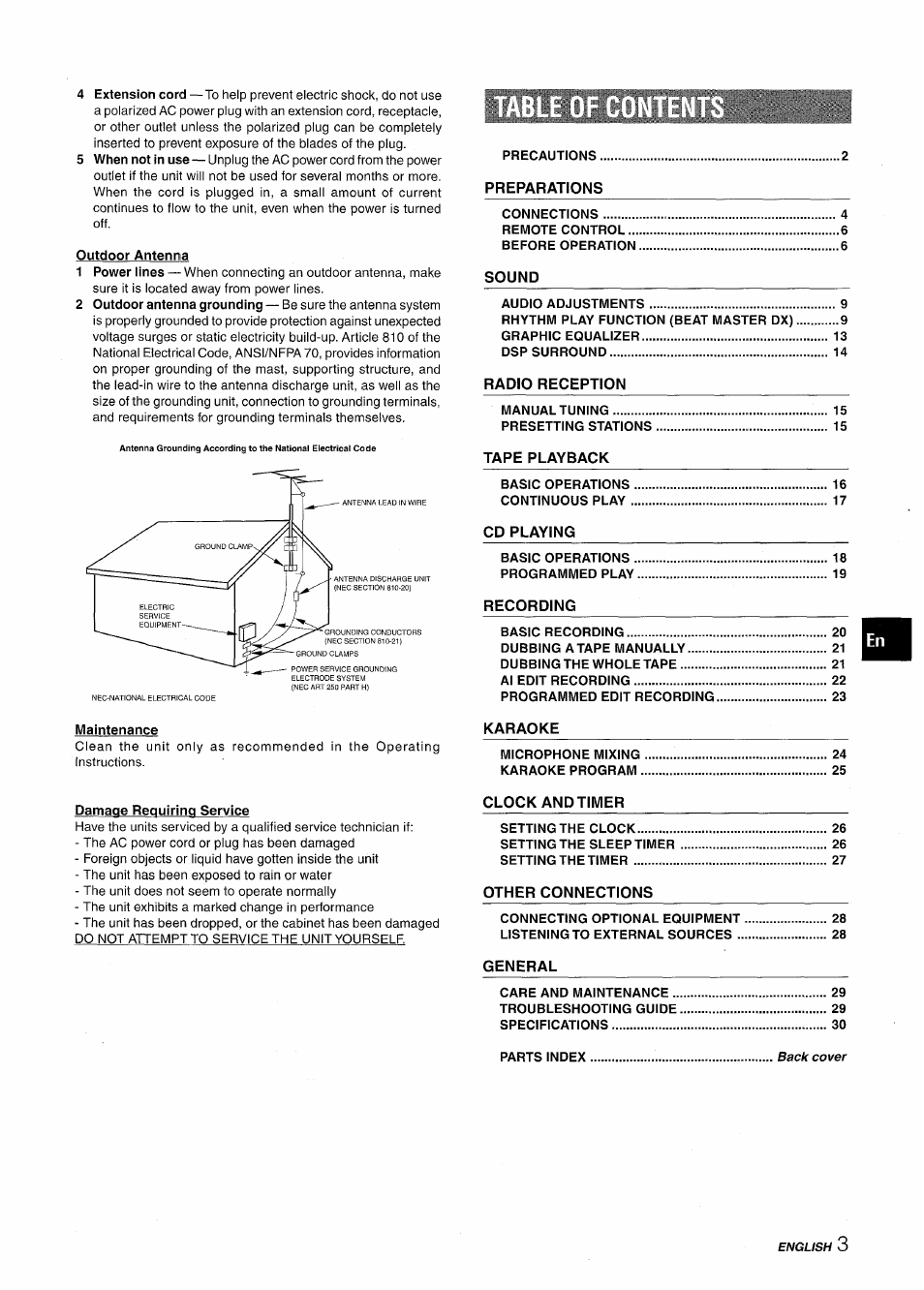 Aiwa NSX-A999 User Manual | Page 3 / 92