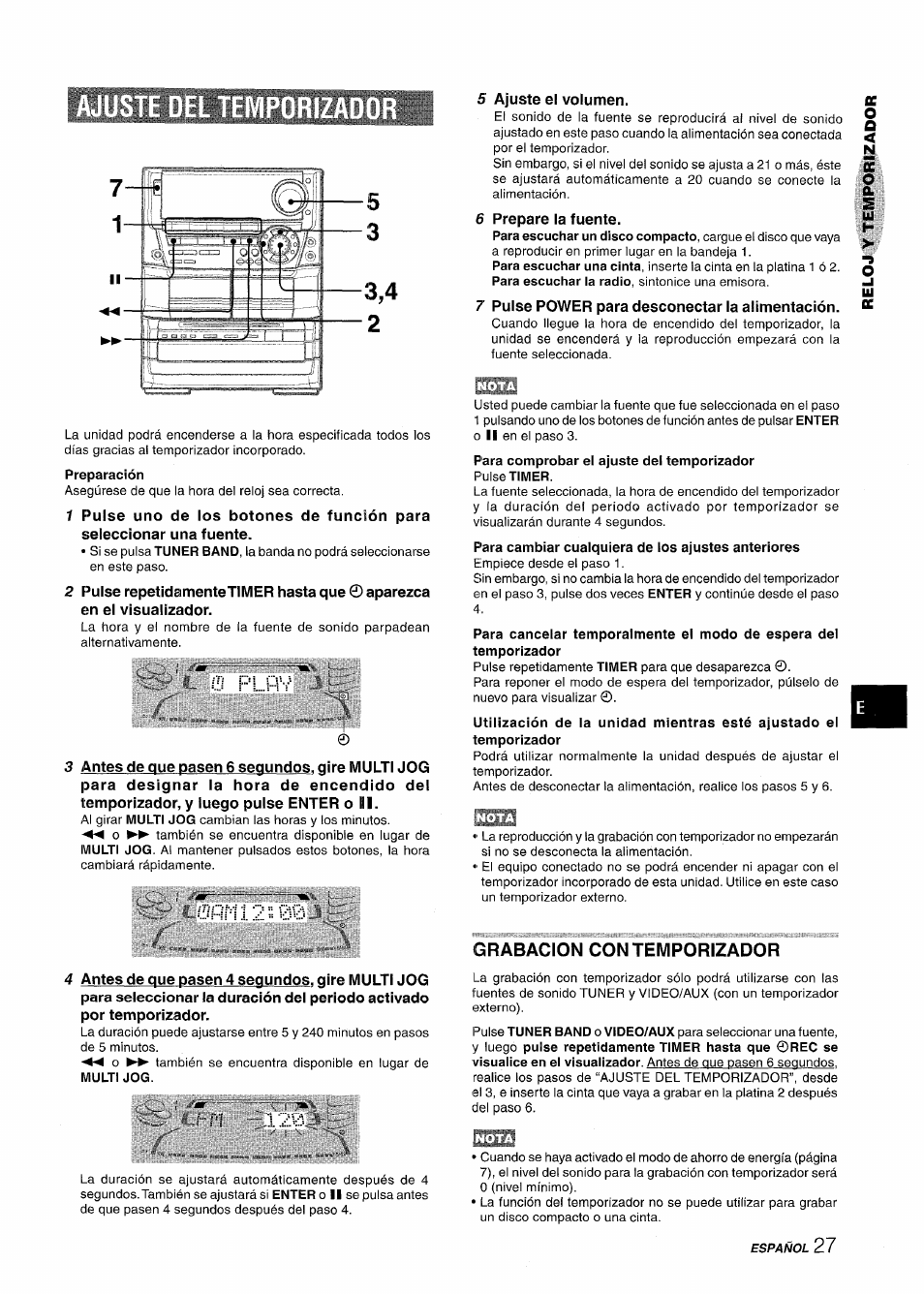 Grabacion contemporizador | Aiwa NSX-A999 User Manual | Page 57 / 92