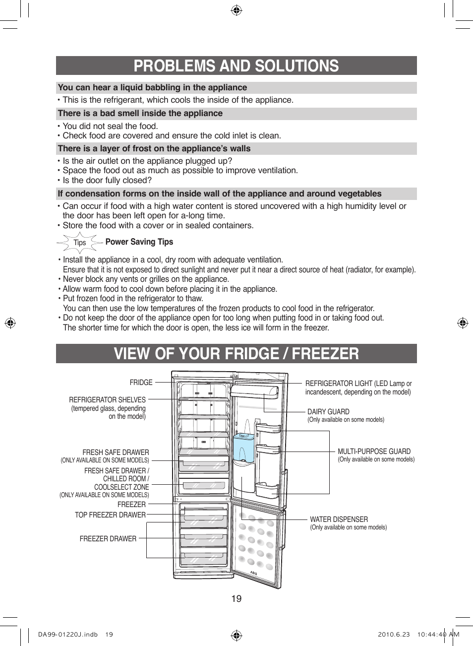 Samsung RL41WCSW User Manual | Page 19 / 100