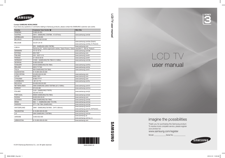 Samsung LE19C350D1W User Manual | 331 pages