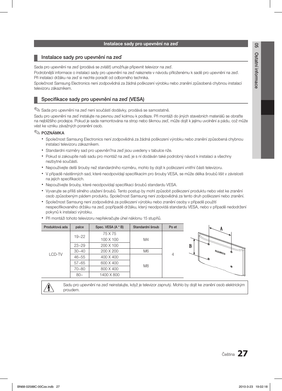 Samsung LE19C350D1W User Manual | Page 225 / 331