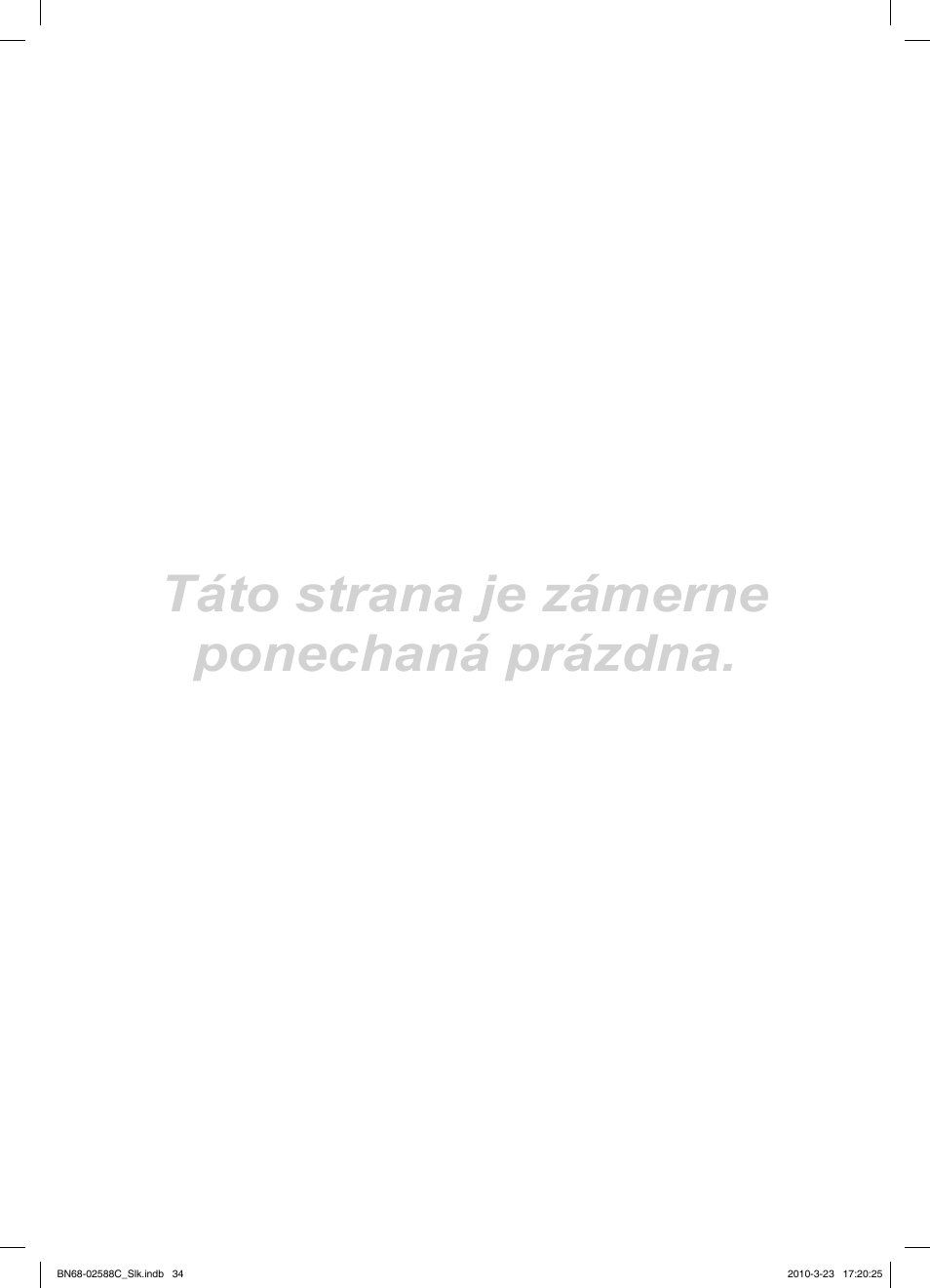 Táto strana je zámerne ponechaná prázdna | Samsung LE19C350D1W User Manual | Page 265 / 331