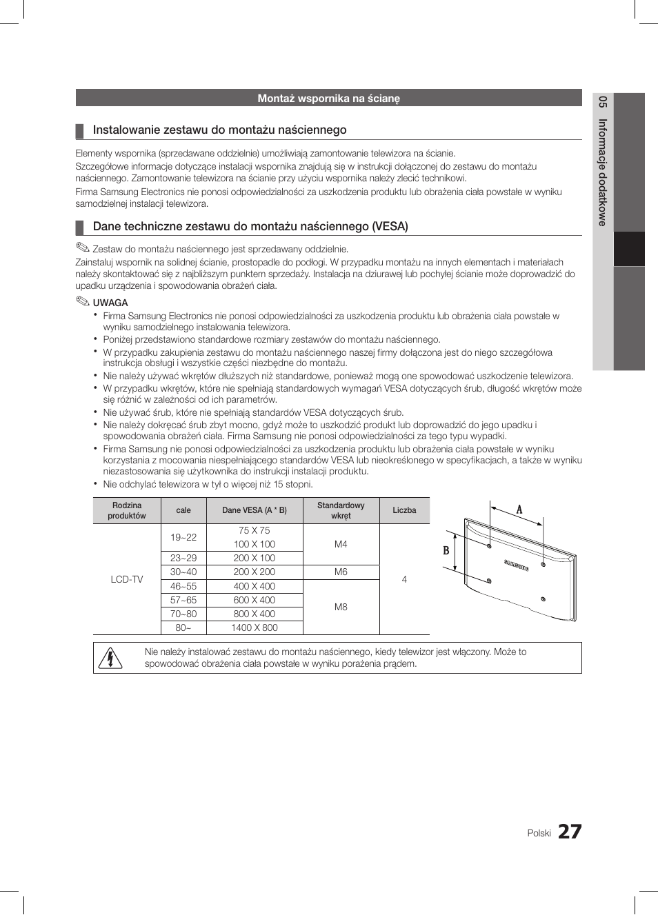 Samsung LE19C350D1W User Manual | Page 93 / 331