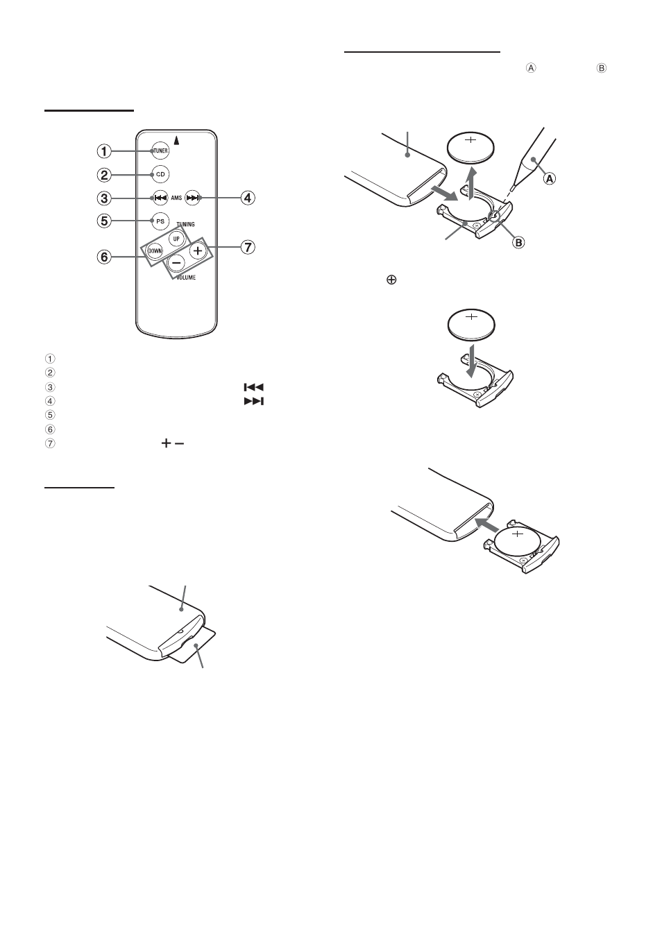 Carte télécommande | Aiwa CDC-X30MP User Manual | Page 33 / 35