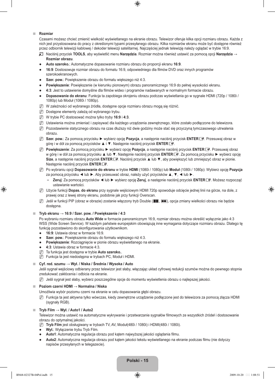 Samsung LE46B750U1W User Manual | Page 161 / 680
