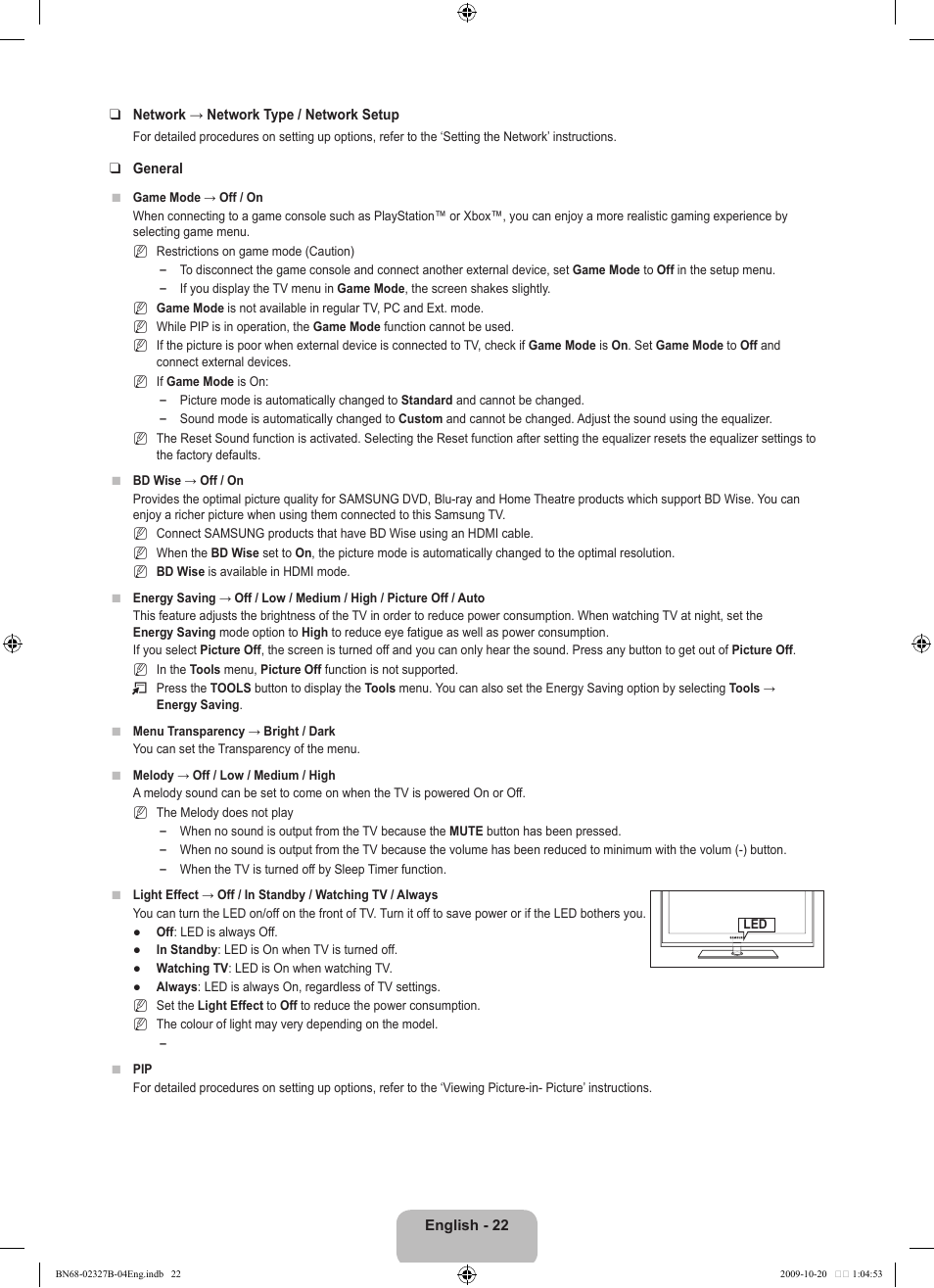 Samsung LE46B750U1W User Manual | Page 24 / 680