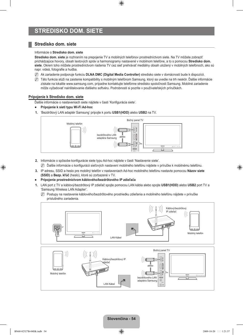 Stredisko dom. siete | Samsung LE46B750U1W User Manual | Page 530 / 680