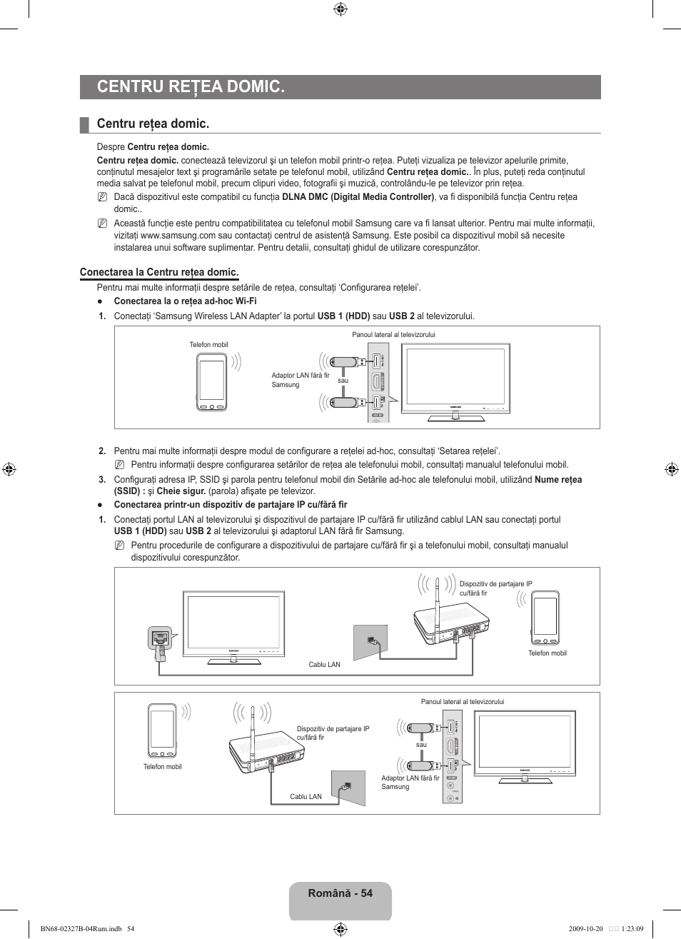 Centru reţea domic | Samsung LE46B750U1W User Manual | Page 596 / 680