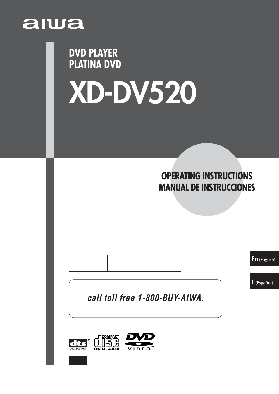 Aiwa XD-DV520 User Manual | 50 pages