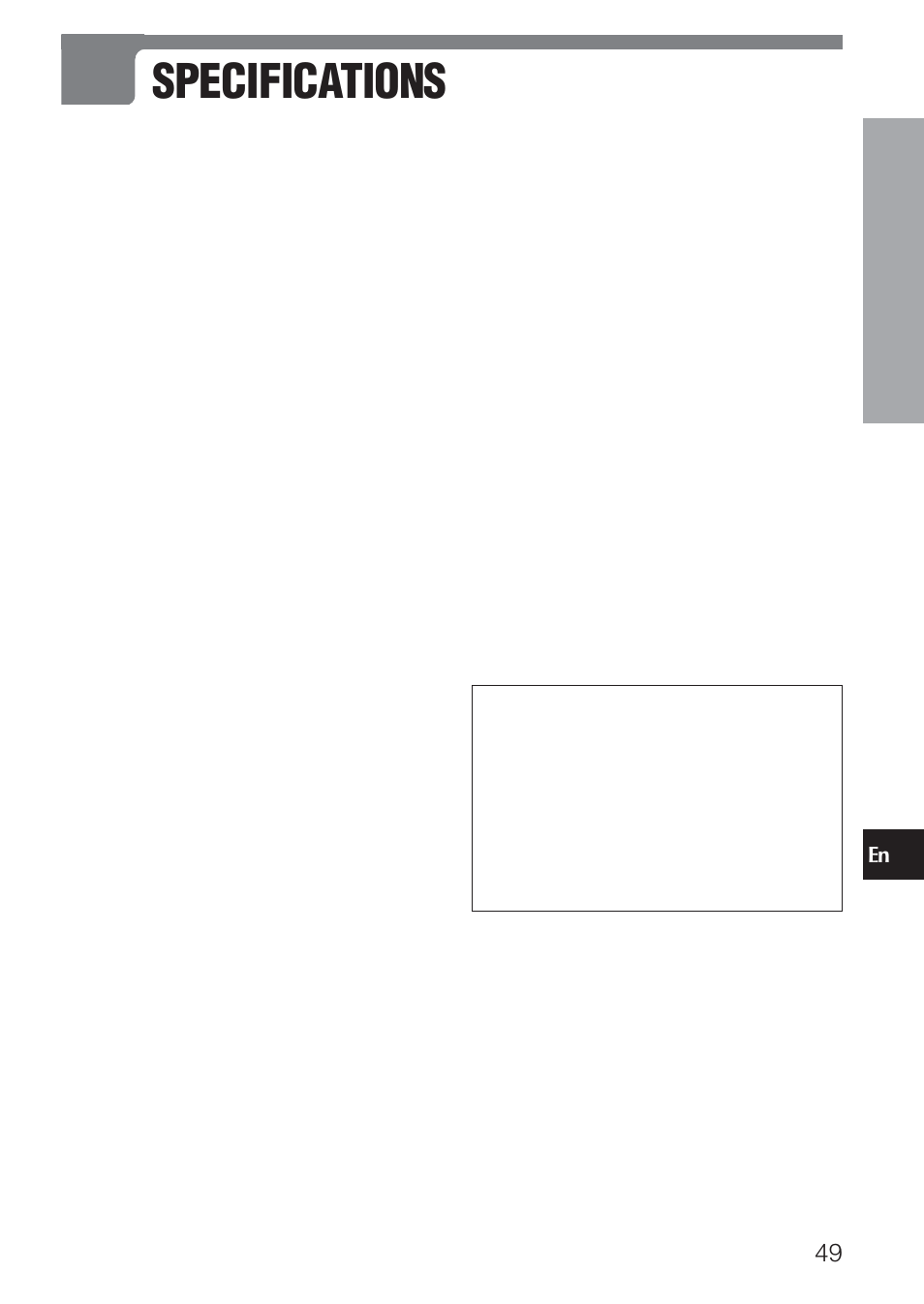 Specifications, As necessar y | Aiwa XD-DV520 User Manual | Page 49 / 50