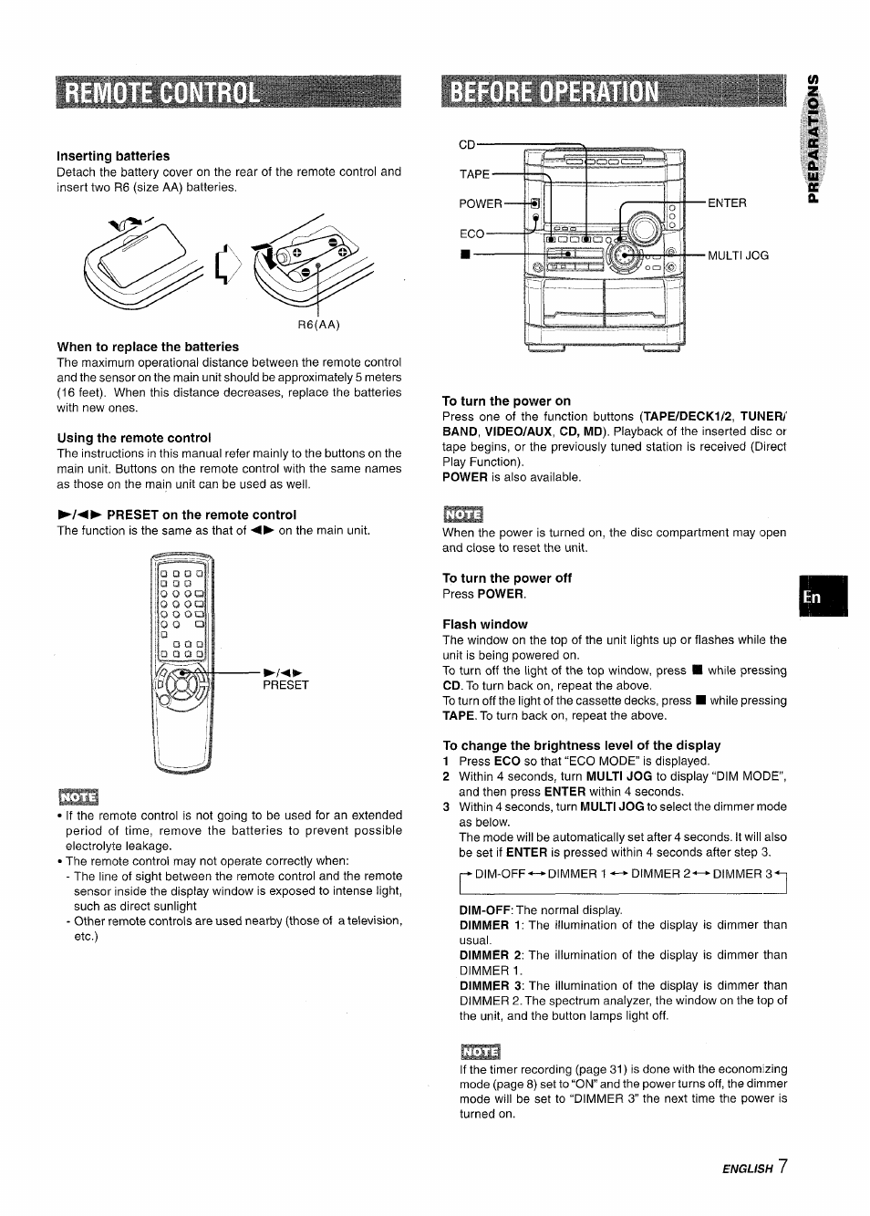 Aiwa NSX-MT725 User Manual | Page 7 / 104