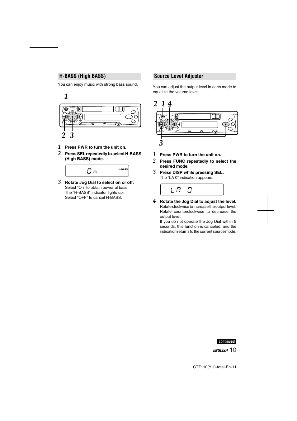 Aiwa CT-Z110 User Manual | Page 11 / 44