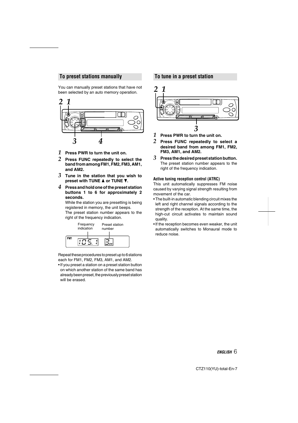 Aiwa CT-Z110 User Manual | Page 7 / 44