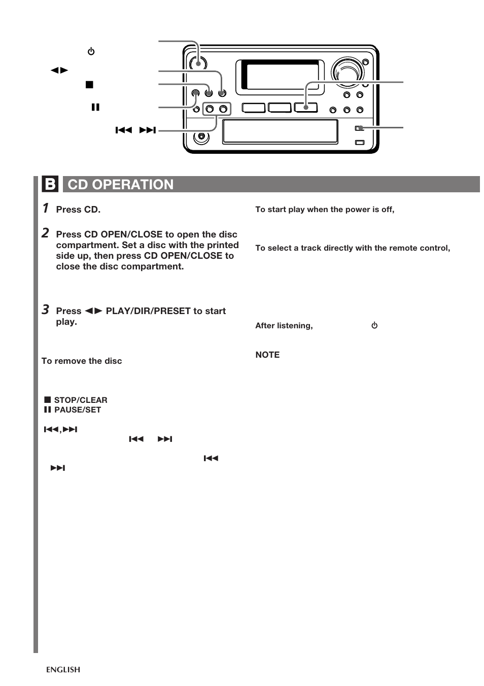 Cd operation | Aiwa CSD-NS1 User Manual | Page 8 / 14