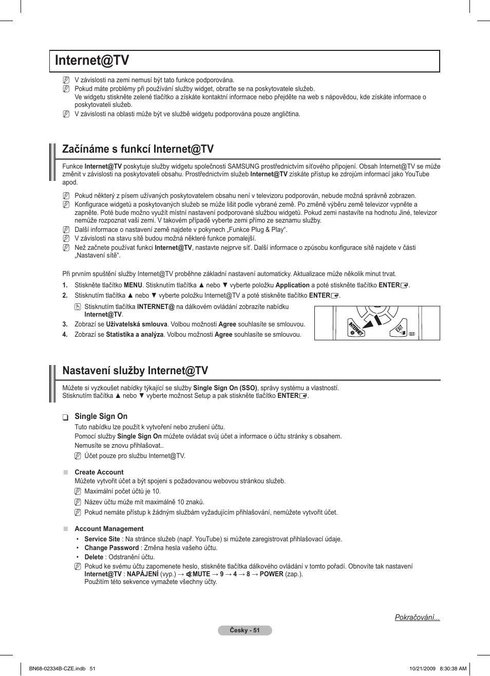 Internet@tv, Začínáme s funkcí internet@tv, Nastavení služby internet@tv | Samsung PS58B850Y1W User Manual | Page 382 / 654