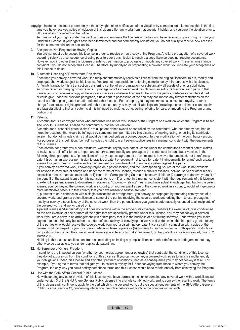 Samsung PS58B850Y1W User Manual | Page 69 / 654