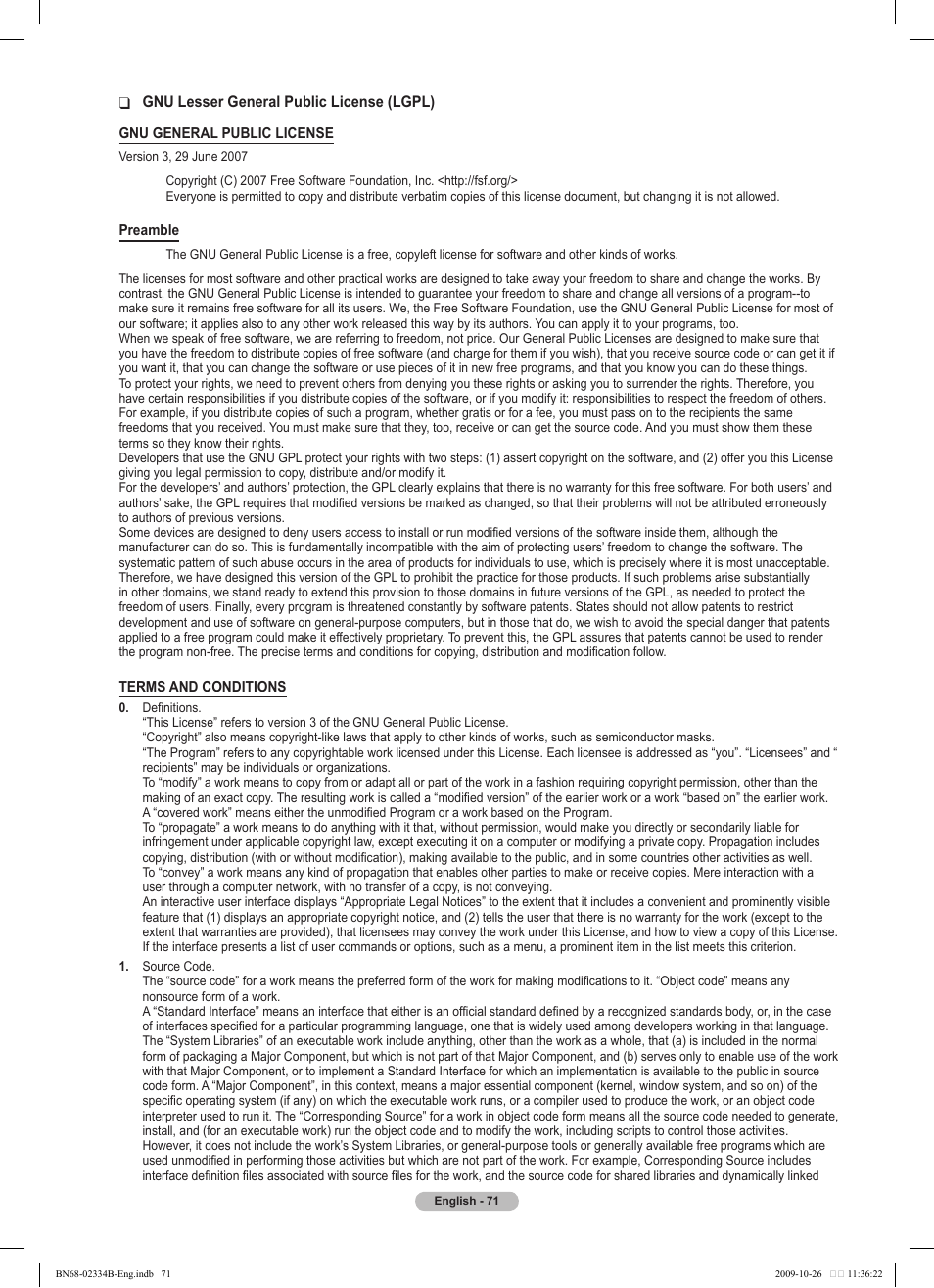 Samsung PS58B850Y1W User Manual | Page 71 / 654