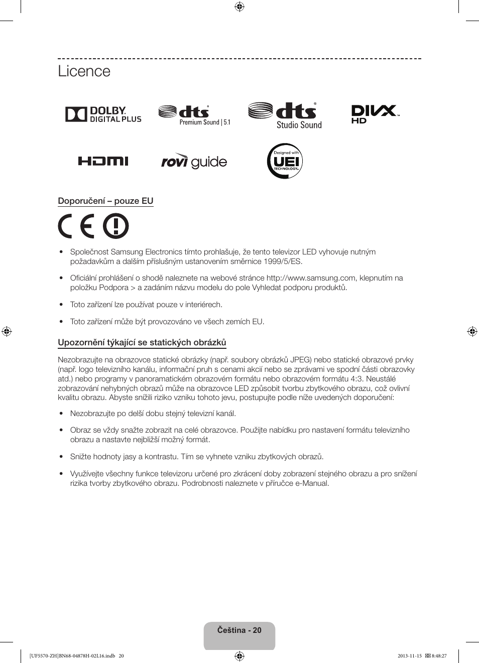 Licence | Samsung UE46F5570SS User Manual | Page 140 / 321