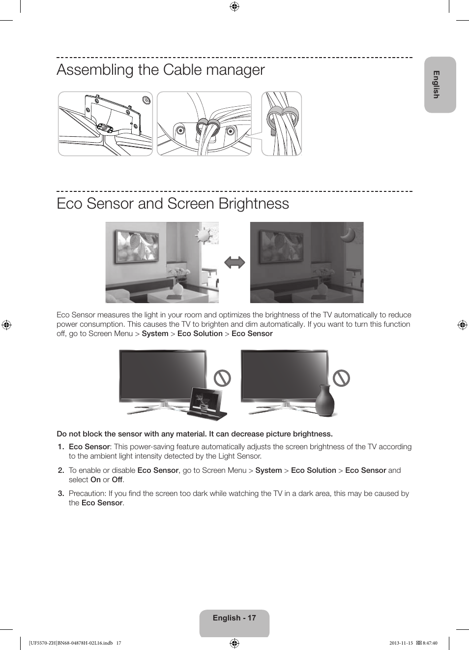 Samsung UE46F5570SS User Manual | Page 17 / 321