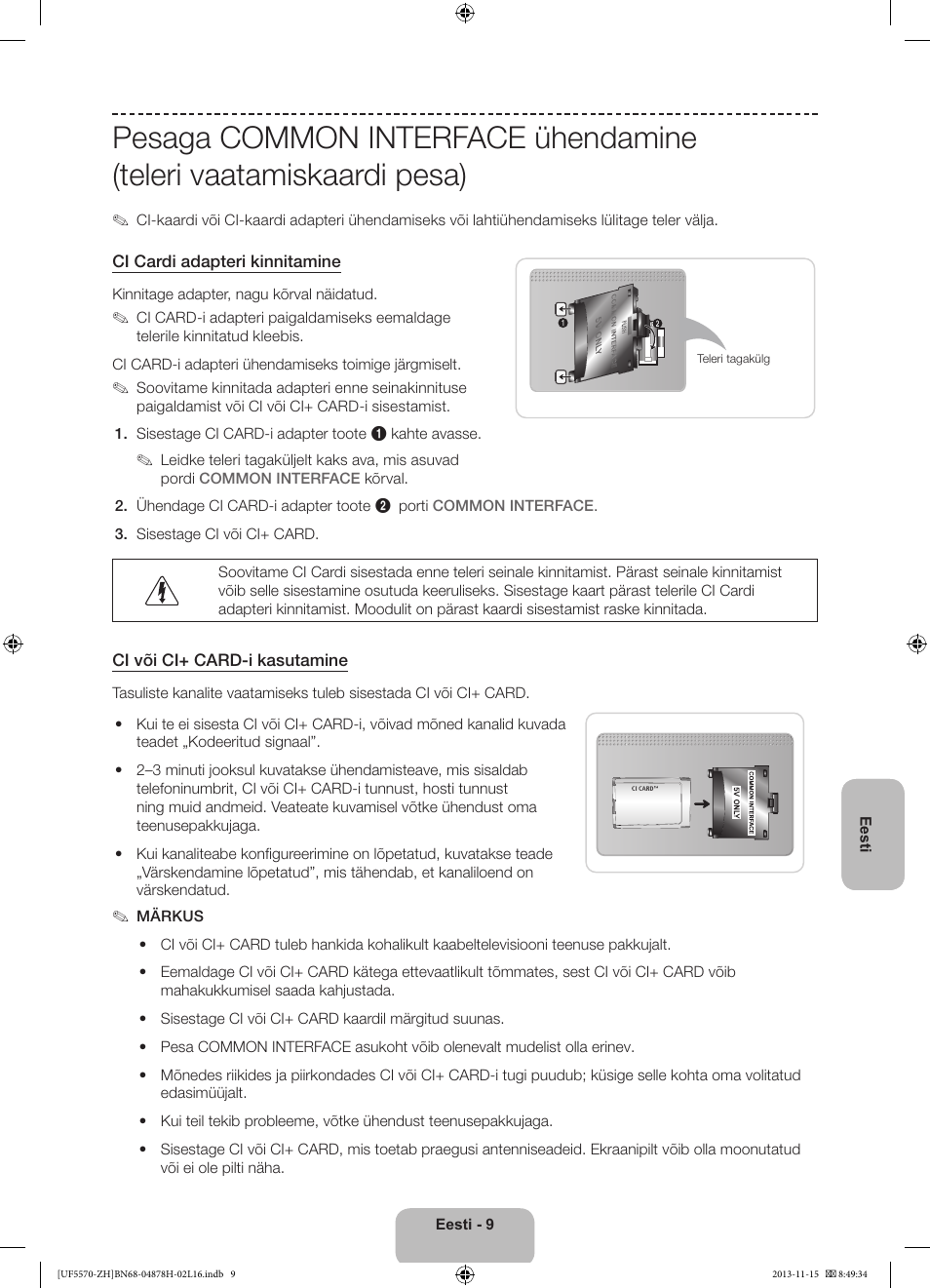 Samsung UE46F5570SS User Manual | Page 309 / 321