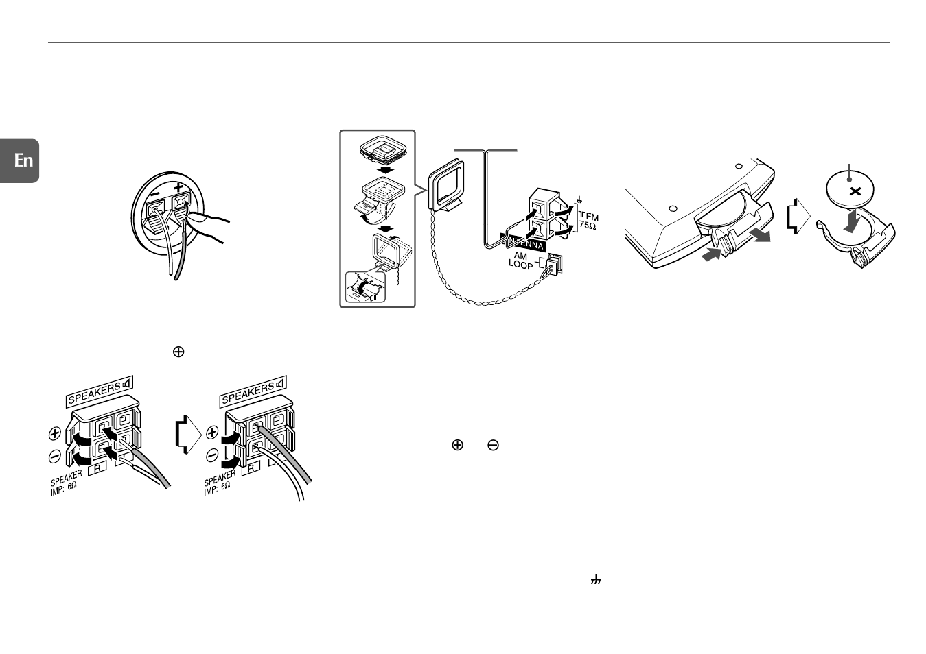Preparations, Remote control, Connection | Aiwa XR-MG9 User Manual | Page 4 / 16
