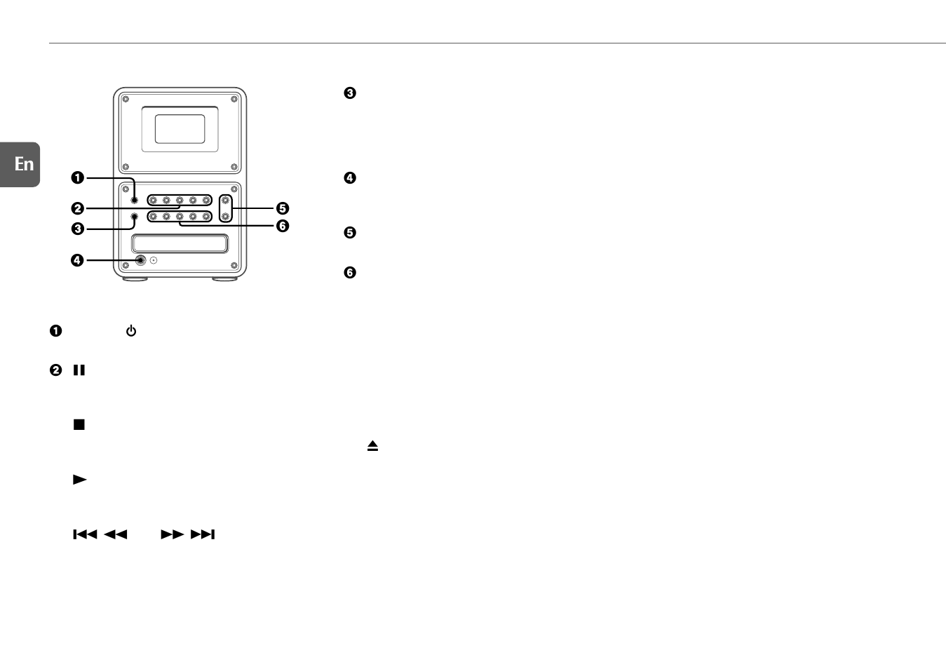 Main unit: front | Aiwa XR-MG9 User Manual | Page 6 / 16