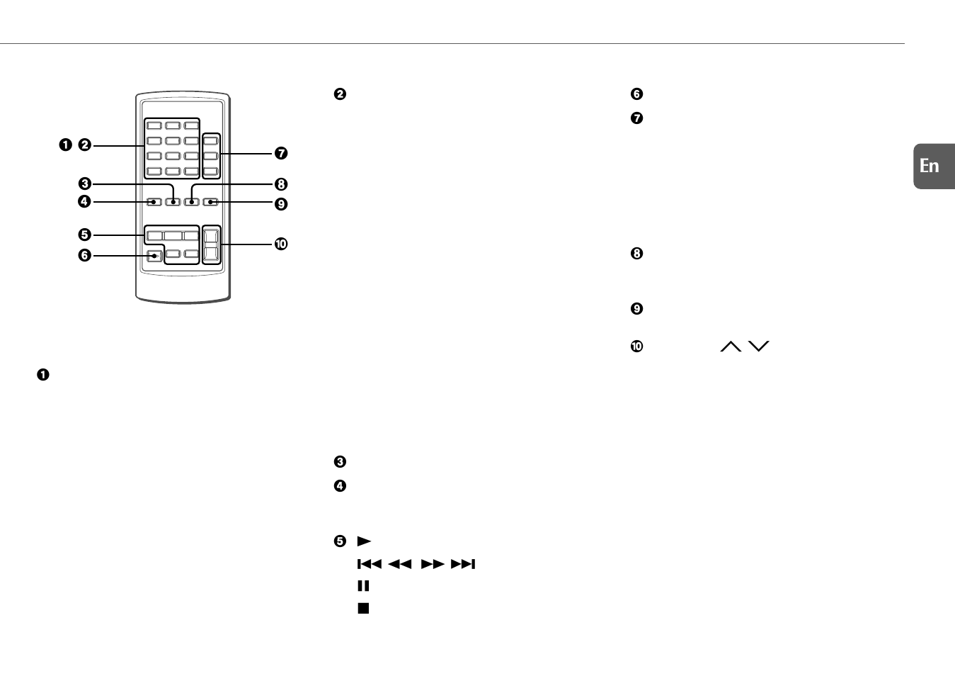 Remote control | Aiwa XR-MG9 User Manual | Page 7 / 16