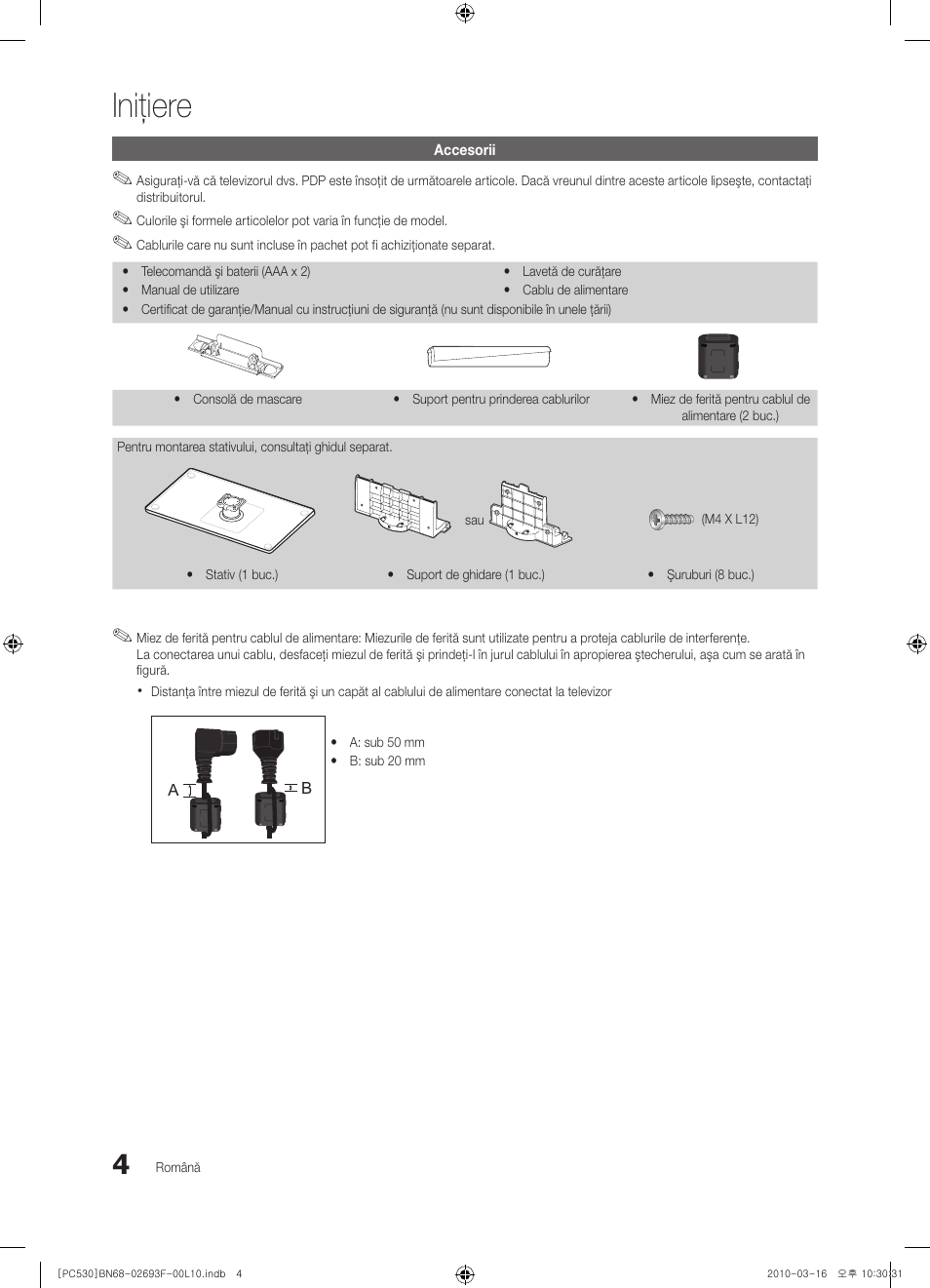 Iniţiere | Samsung PS50C530C1W User Manual | Page 332 / 411