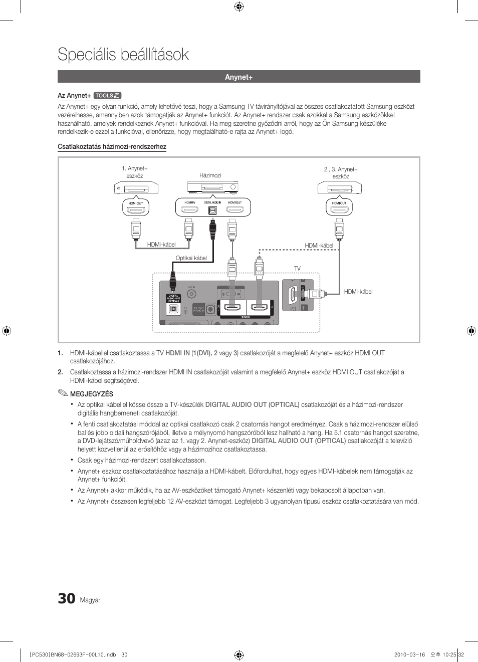 Speciális beállítások | Samsung PS50C530C1W User Manual | Page 71 / 411