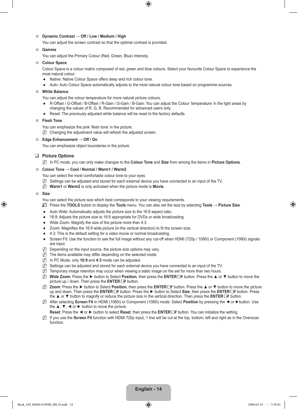 Samsung LE22B650T6W User Manual | Page 16 / 288