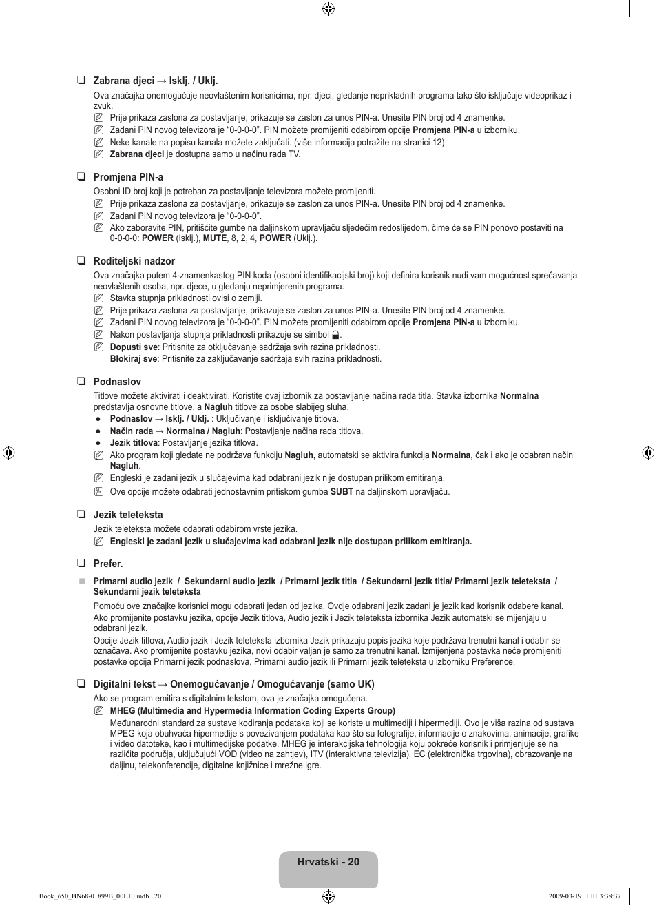 Samsung LE22B650T6W User Manual | Page 162 / 288