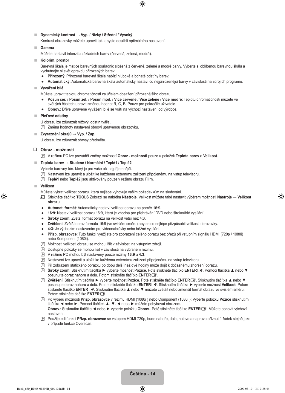 Samsung LE22B650T6W User Manual | Page 184 / 288
