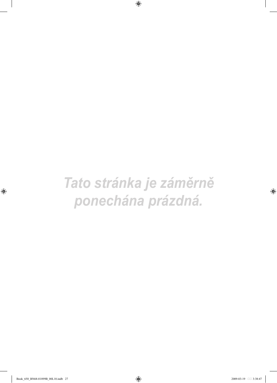 Tato stránka je záměrně ponechána prázdná | Samsung LE22B650T6W User Manual | Page 197 / 288