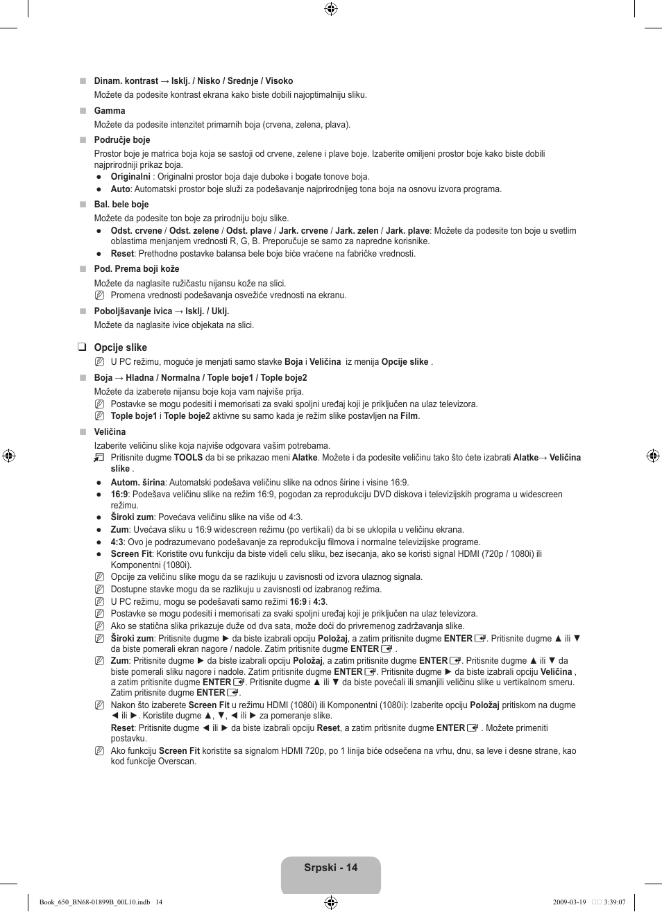 Samsung LE22B650T6W User Manual | Page 268 / 288