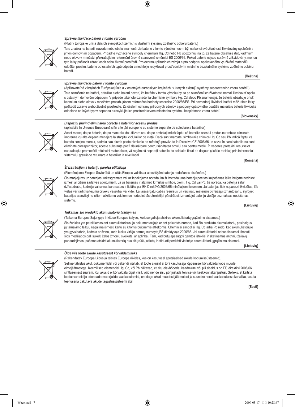 Samsung LE22B650T6W User Manual | Page 288 / 288