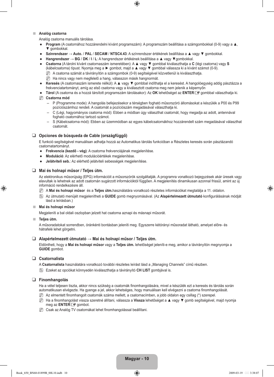 Samsung LE22B650T6W User Manual | Page 40 / 288