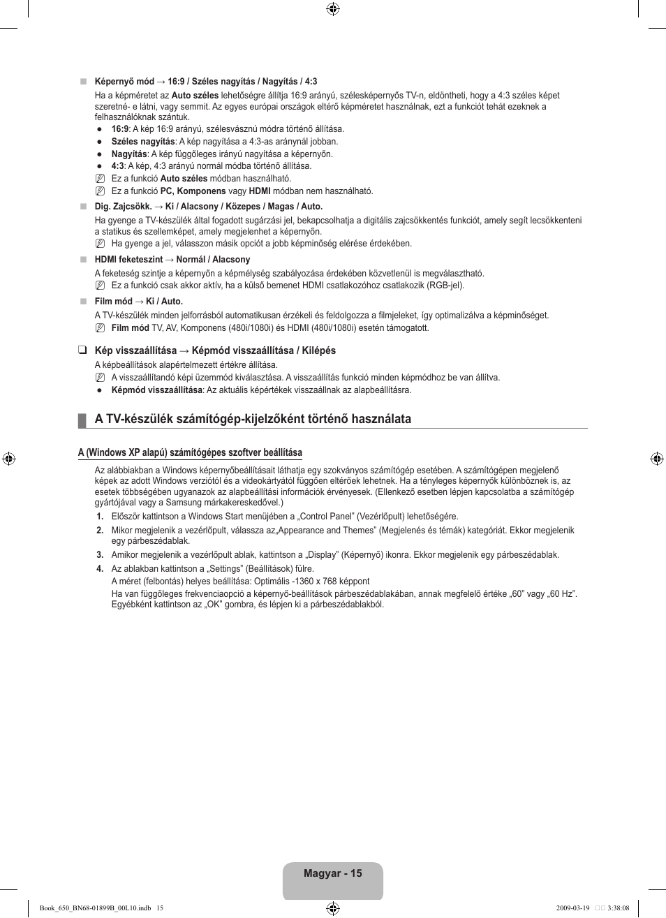 Samsung LE22B650T6W User Manual | Page 45 / 288