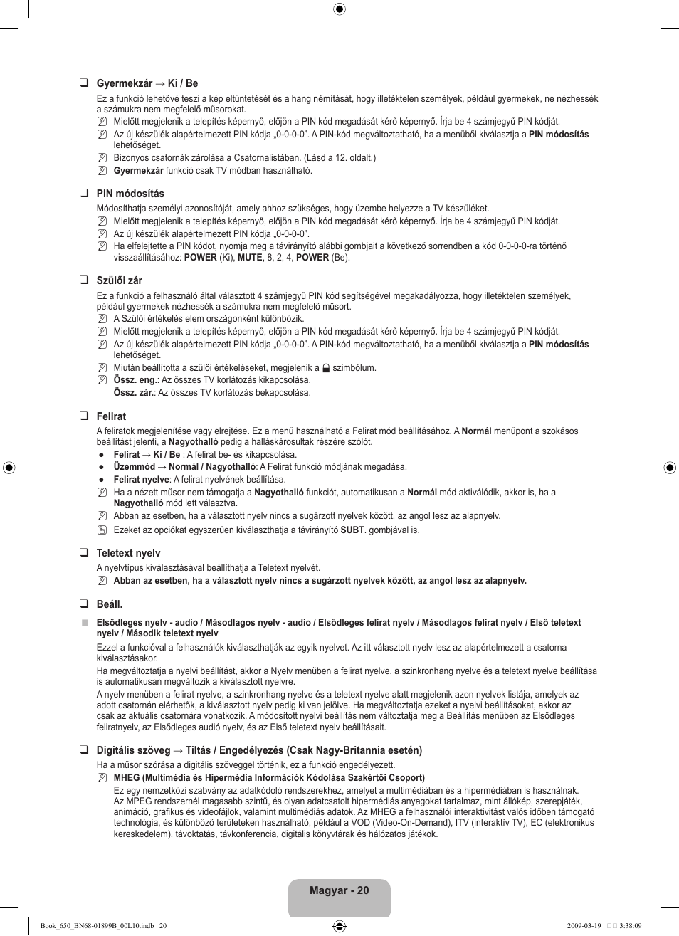 Samsung LE22B650T6W User Manual | Page 50 / 288