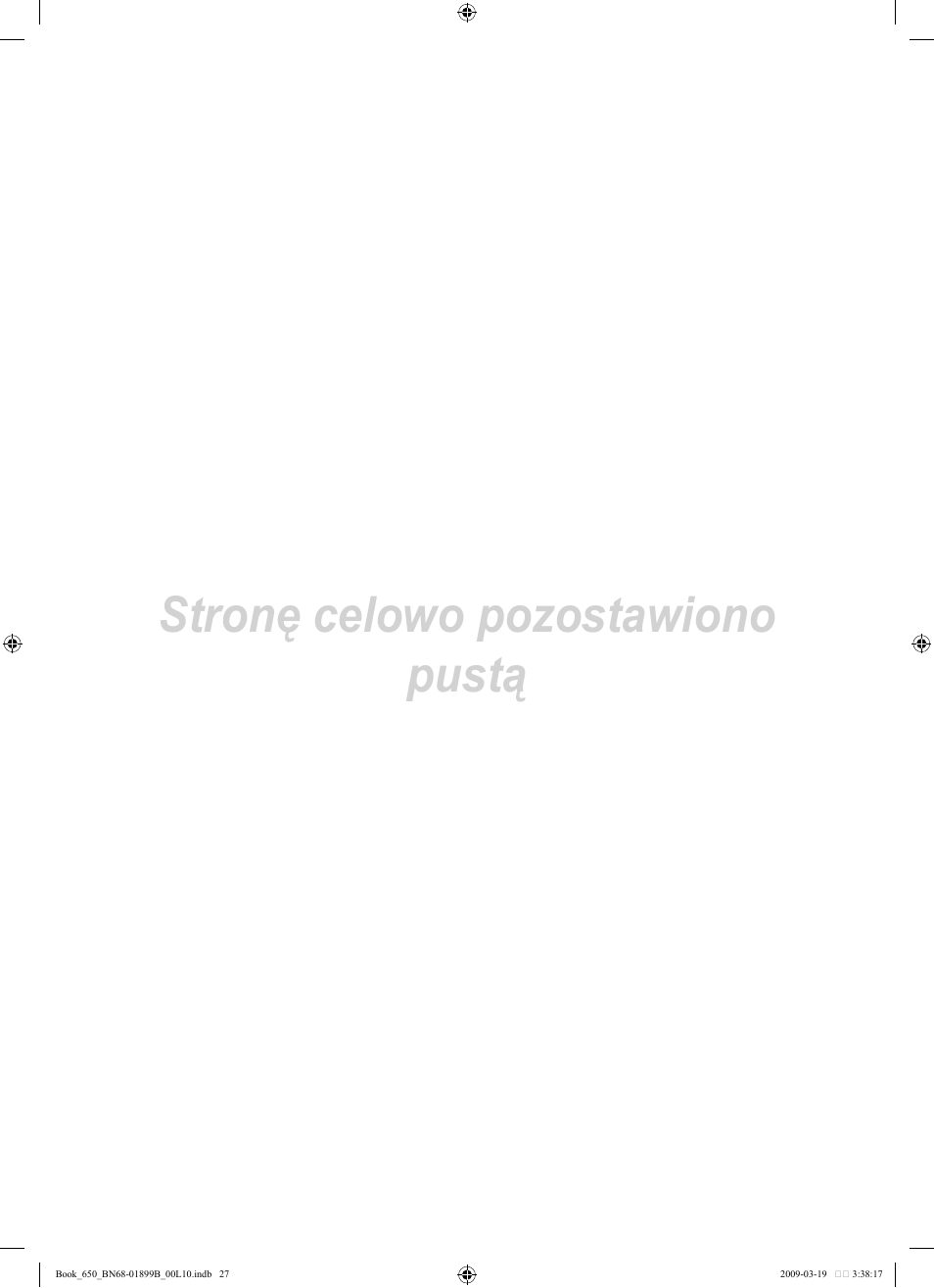 Stronę celowo pozostawiono pustą | Samsung LE22B650T6W User Manual | Page 85 / 288