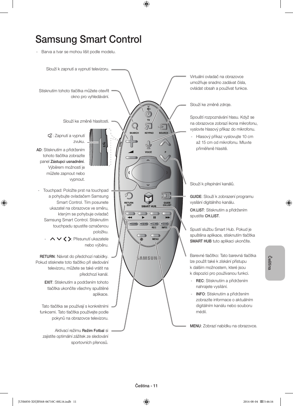 Samsung smart control | Samsung UE48H6850AW User Manual | Page 143 / 354