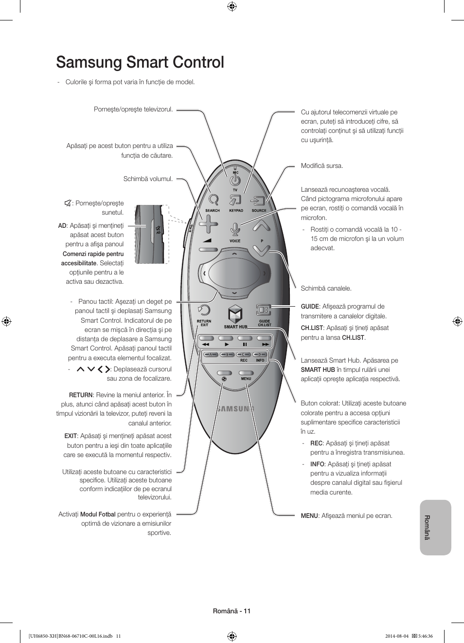 Samsung smart control | Samsung UE48H6850AW User Manual | Page 187 / 354