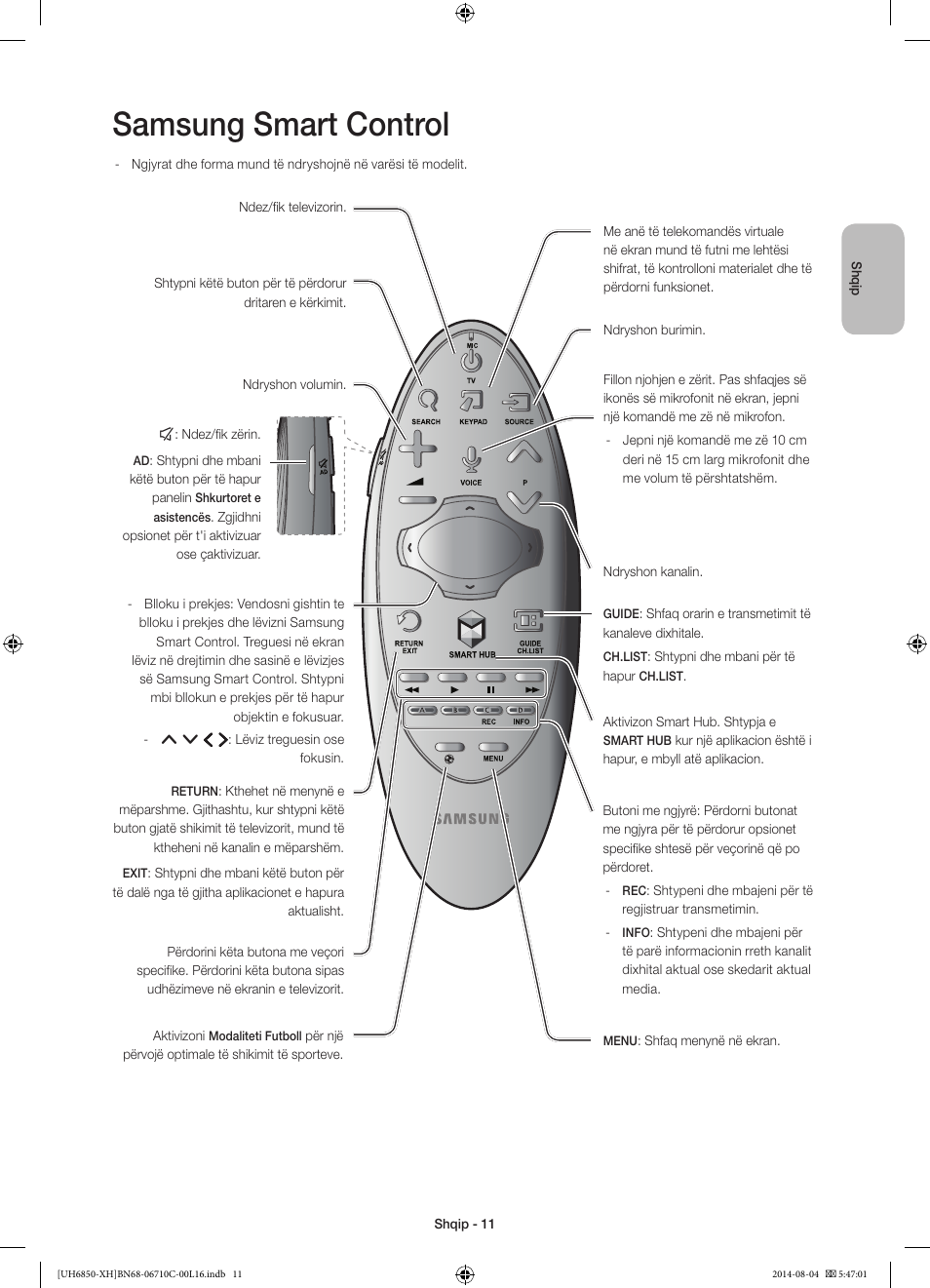 Samsung smart control | Samsung UE48H6850AW User Manual | Page 231 / 354