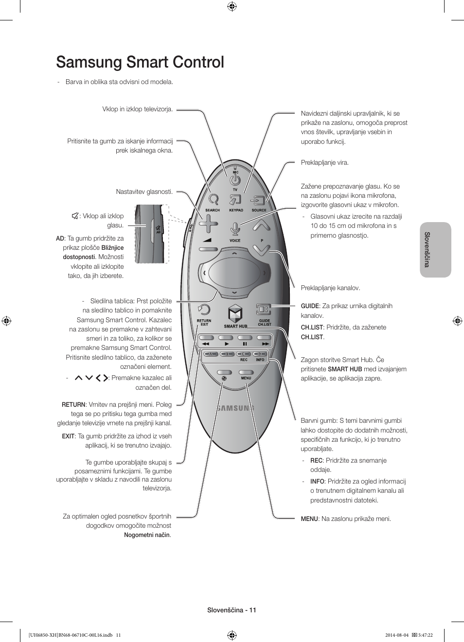 Samsung smart control | Samsung UE48H6850AW User Manual | Page 275 / 354