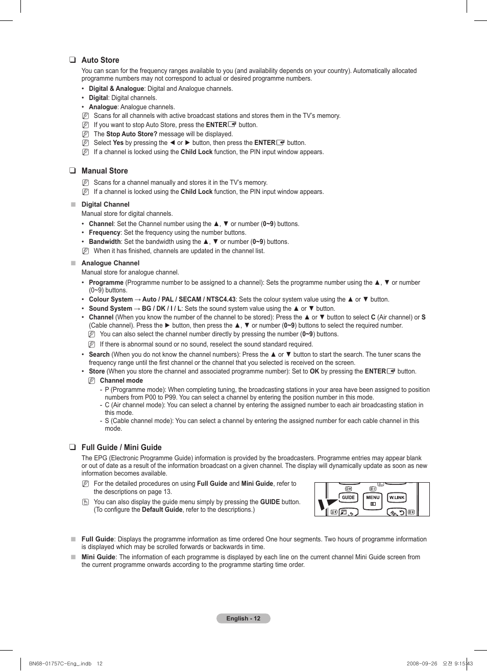 Samsung PS50A756T1M User Manual | Page 12 / 503