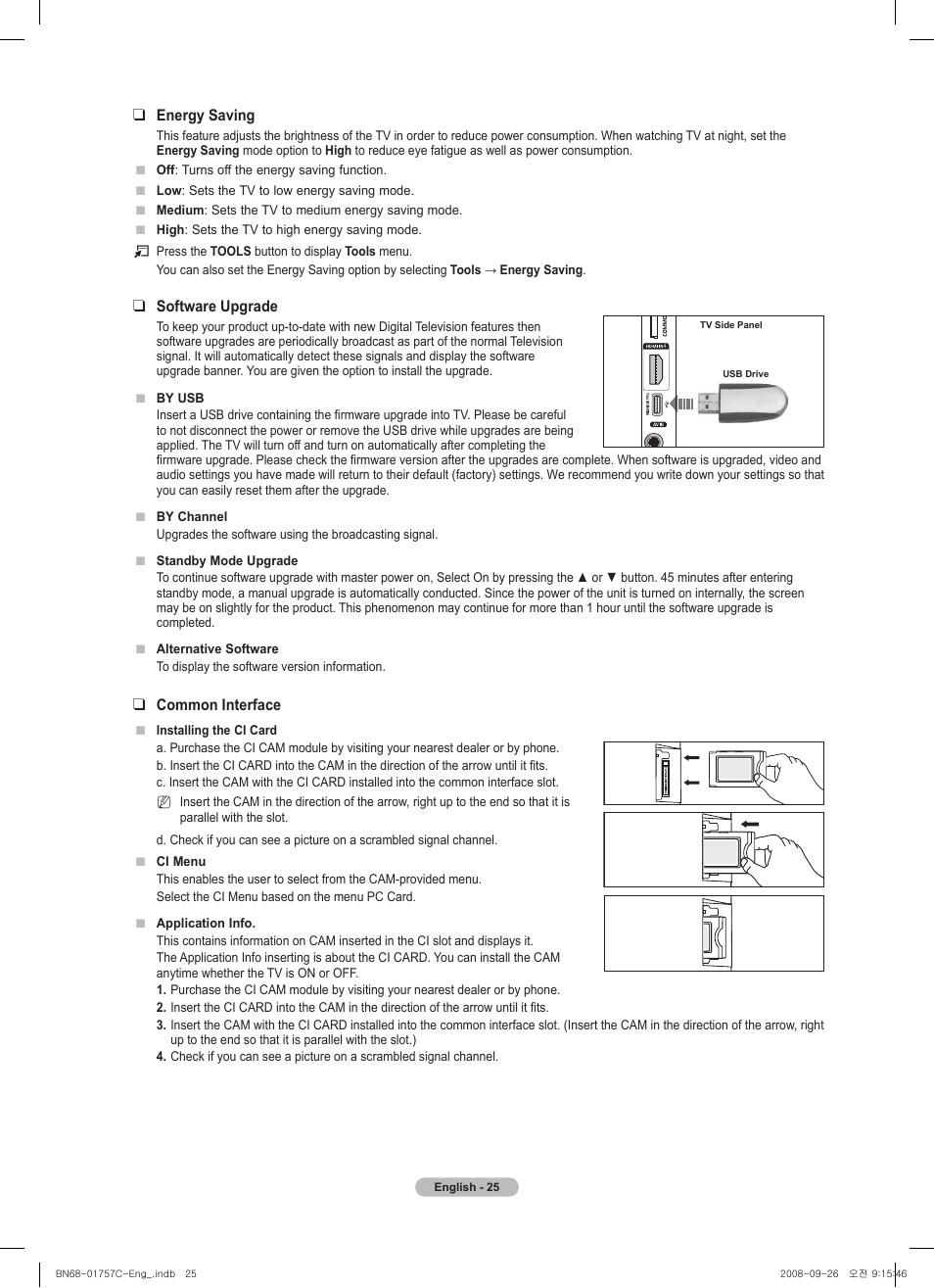 Samsung PS50A756T1M User Manual | Page 25 / 503