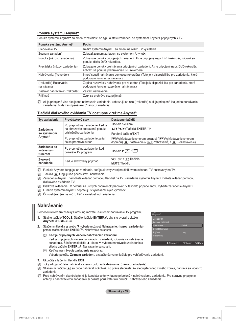 Nahrávanie | Samsung PS50A756T1M User Manual | Page 433 / 503