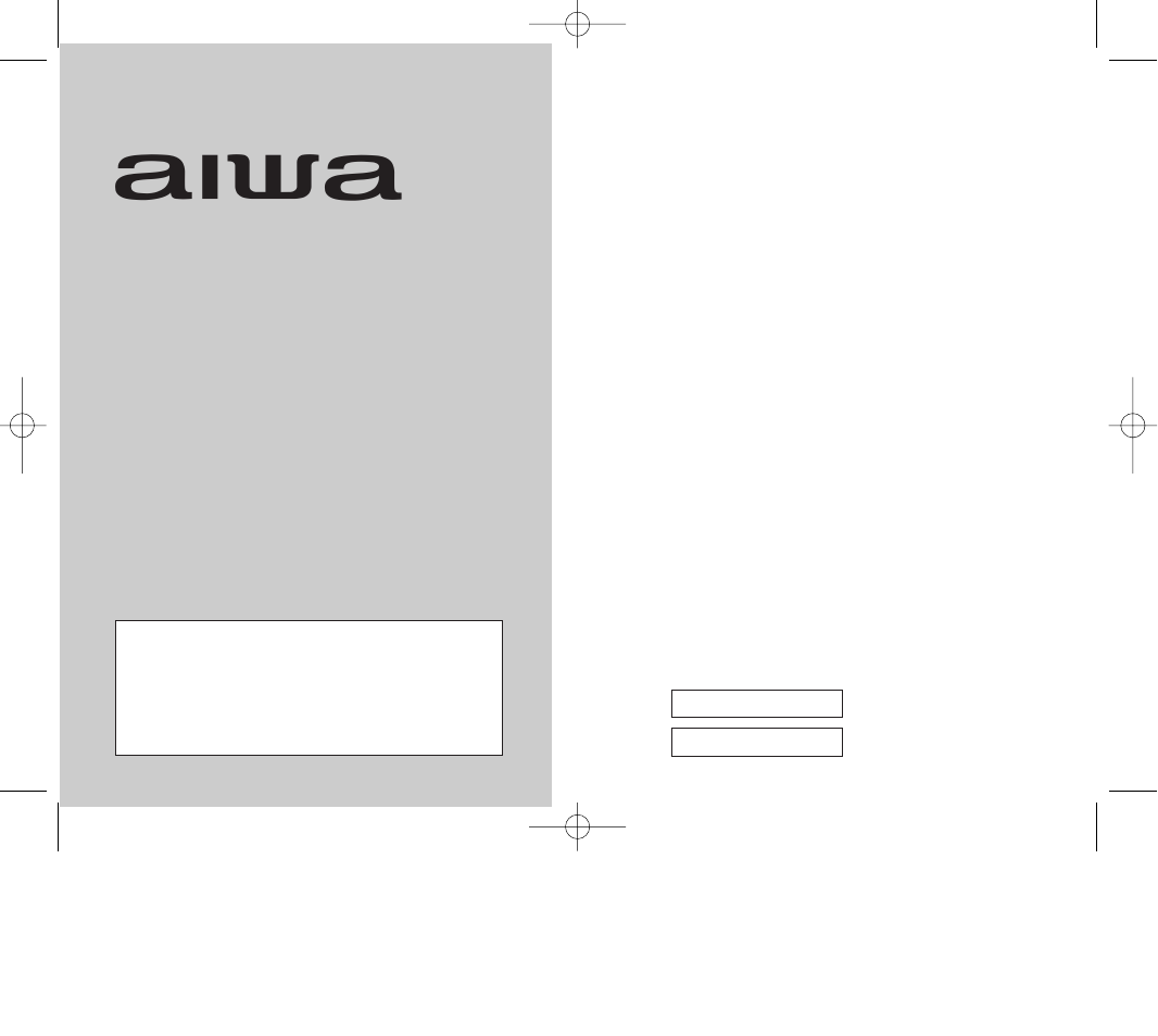 Aiwa FR-DA400 User Manual | 24 pages