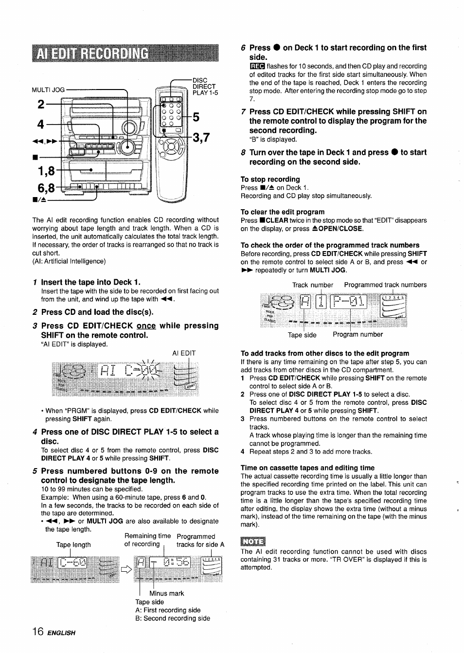 Hi c""0b | Aiwa Z-L31 User Manual | Page 16 / 68