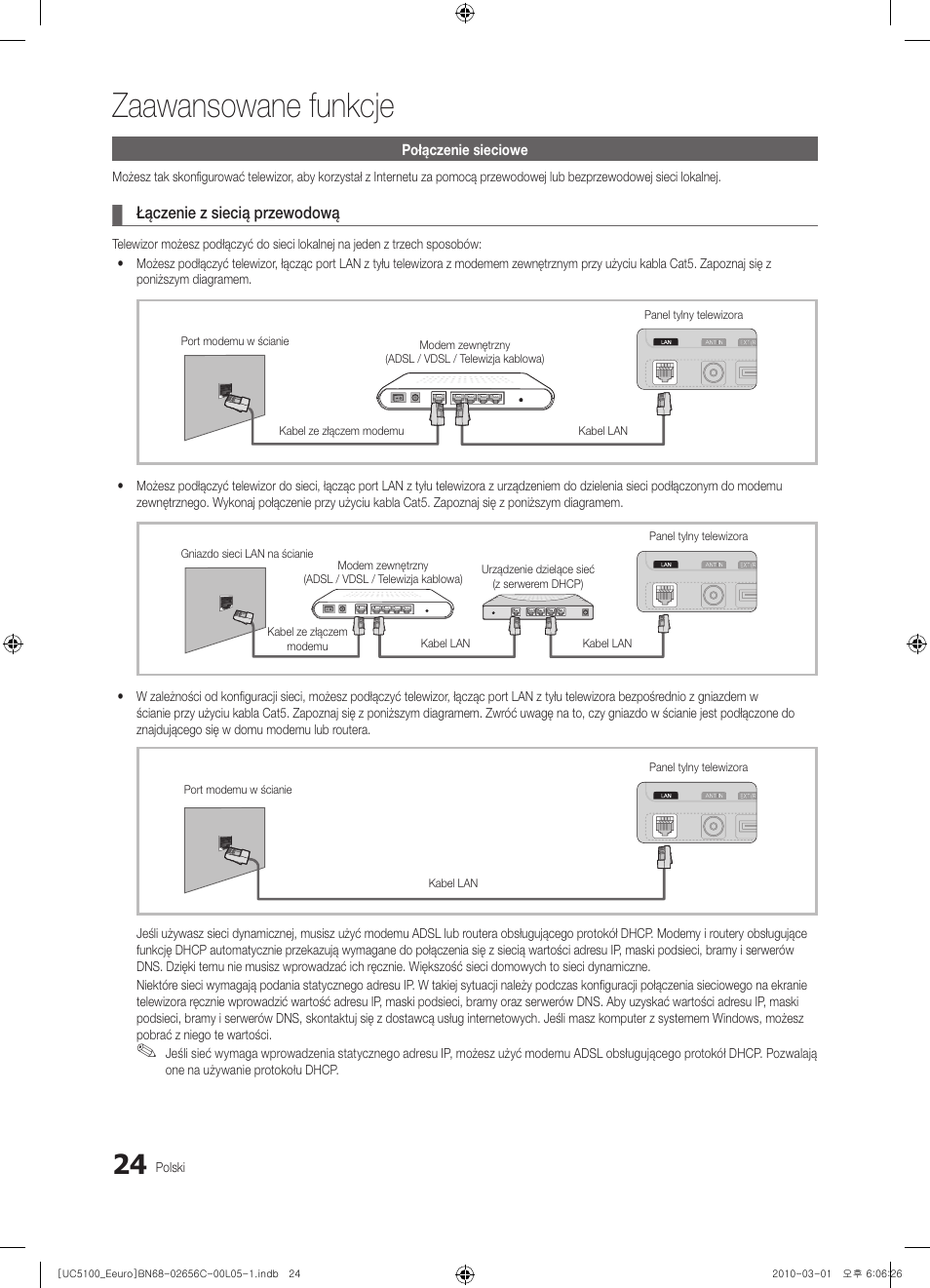 Zaawansowane funkcje | Samsung UE46C5000QW User Manual | Page 125 / 502